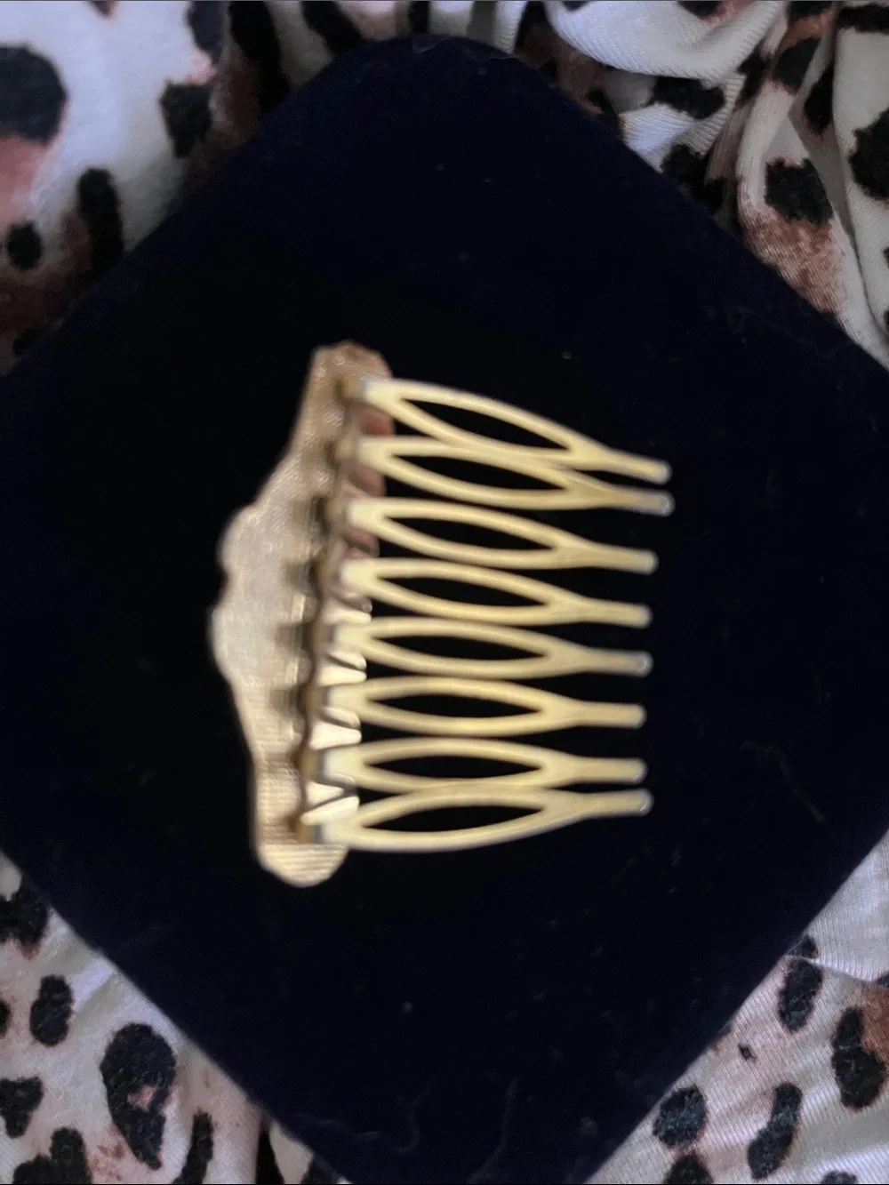 Gold and Turquoise Decorative Hair Comb - Women Accessories